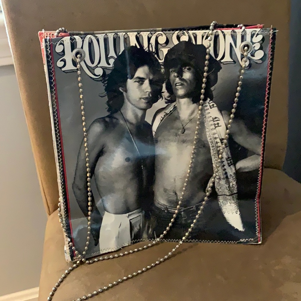 One of a kind Rolling Stones magazine purse!